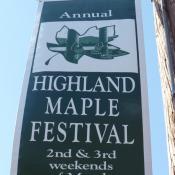 Banner for the Highland County Maple Festival