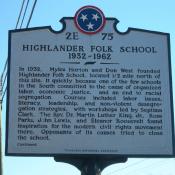 Highlander Folk School historic marker