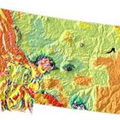 Montana geology and topography map