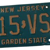 New Jersey license plate
