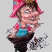 Teresa Farrington self-caricature