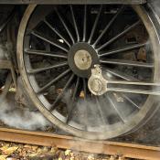 Railroad steam engine wheel