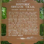 Historic Oregon Trail - Sandy River Bridge historic marker