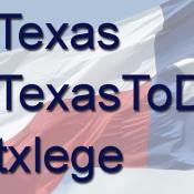 Official hashtags of Texas; #Texas; #TexasToDo; #txlege