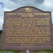 Texas Jack Historic Marker