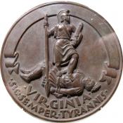 Bronze rendering of Virginia's state seal