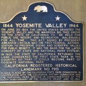 Yosemite Valley Historic Marker