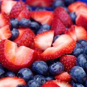 Strawberries and blueberries