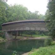 Historic covered bridge in Virginia