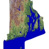 Rhode Island topography map