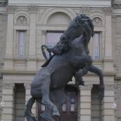 Bucking Bronco statue at Wyoming state capitol in Cheyenne
