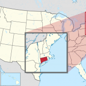 Map of Connecticut USA