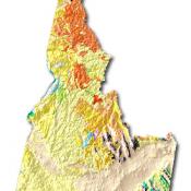 Idaho geology and topography map