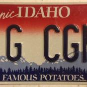 "Famous Potatoes" Idaho License Plate