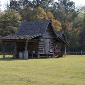 Old building at historic Landmark Park in Alabama