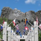 State flags at Mt. Rushmore
