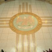 Great seal of New Mexico on Capitol building floor