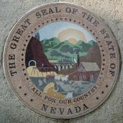 Representation of Nevada's great seal in Carson City NV