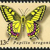 Oregon swallowtail butterfly postage stamp