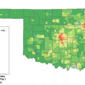 Oklahoma population map
