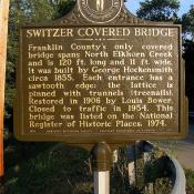 Switzer Covered Bridge Historic Marker