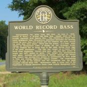 World record largemouth bass historical marker