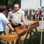 Boring  a rifle barrel at  Kutztown Festival, Pennsylvania