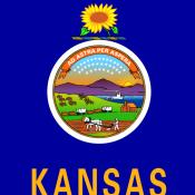 Center design on Kansas state flag