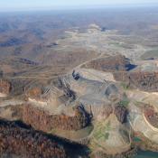 Coal strip mining in Kentucky