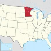 Map of Minnesota USA