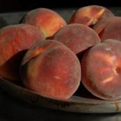 Perfect ripe peaches
