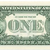 Reverse of U.S. dollar bill