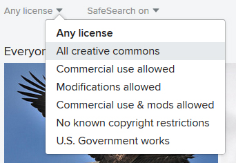 Click to sort the results for all creative commons images
